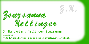 zsuzsanna mellinger business card